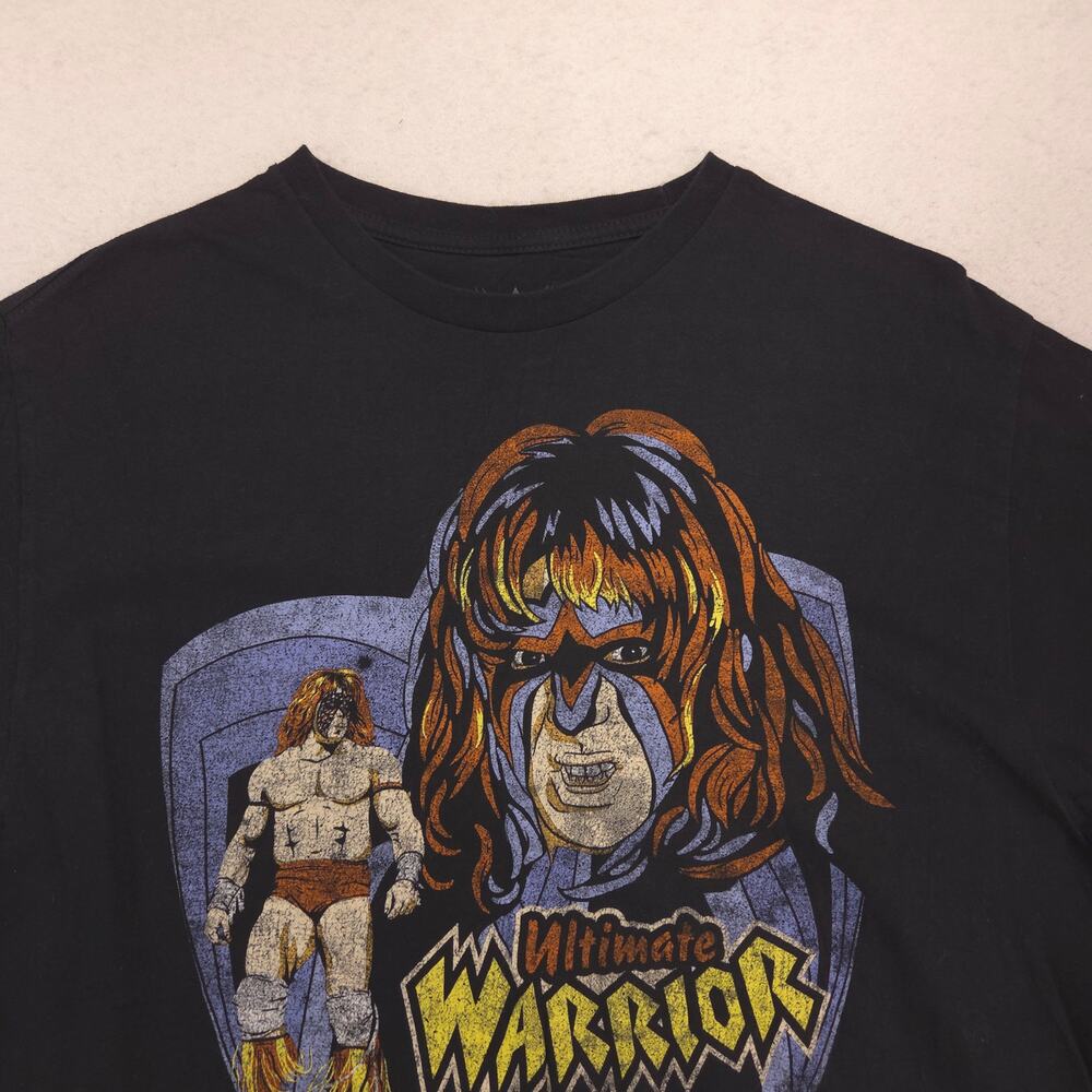 WWE Ultimate Worrior Graphic Short Sleeve Crew Neck T Shirt Mens Size L Black